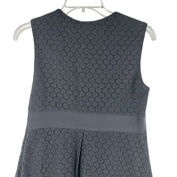 Betsey Johnson Vintage Dress Black Sleeveless Lace A Line Silk Bow Size 4 - Picture 6 of 10